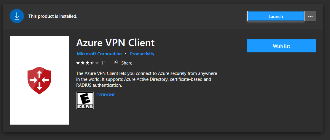 azure vpn client download