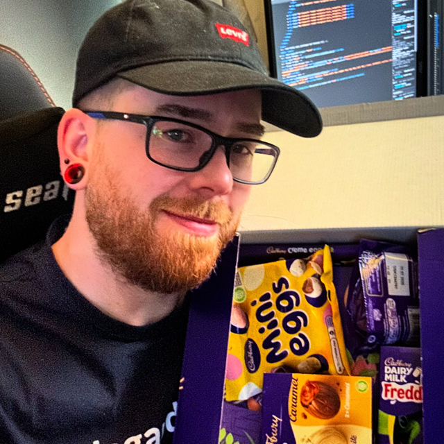 Jordan with Easter treats