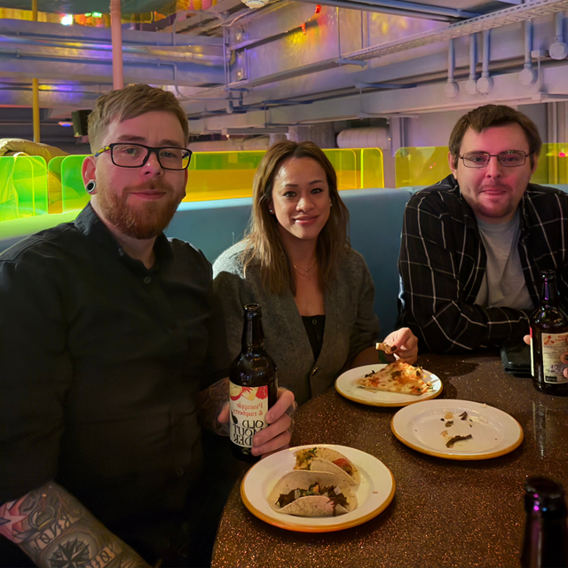 Jordan, Thuy and Aaron at the Cohaesus Group Winter Party, January 2025